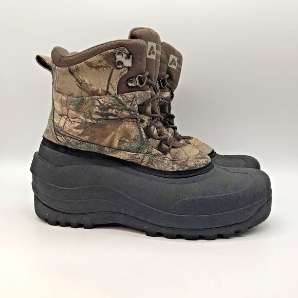 Ozark Trail Thinsulate 200g Waterproof Winter Snow Boots Men's 10 Camo Lace Up - Picture 1 of 12